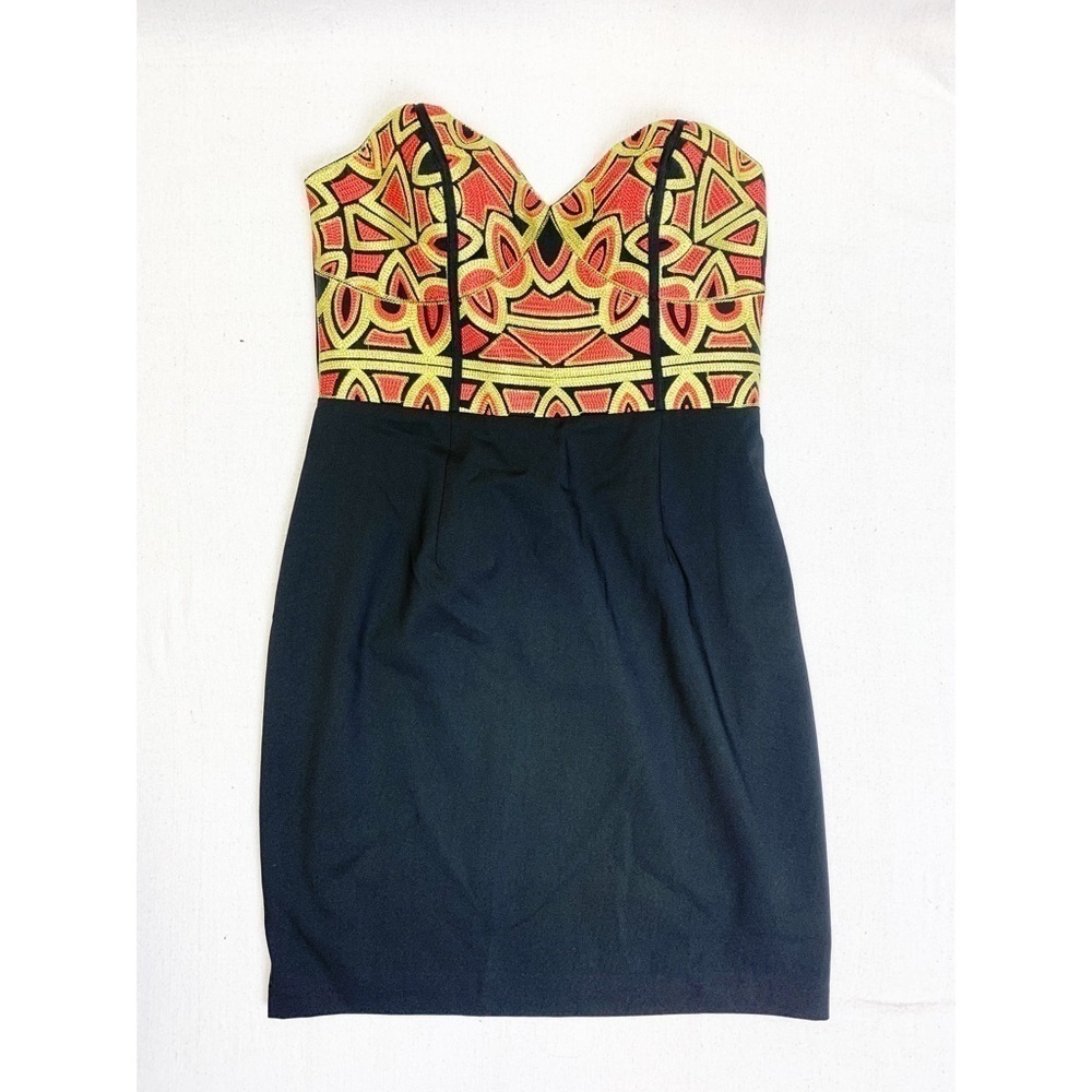 Arden B embroidered Bustier Strapless Dress M